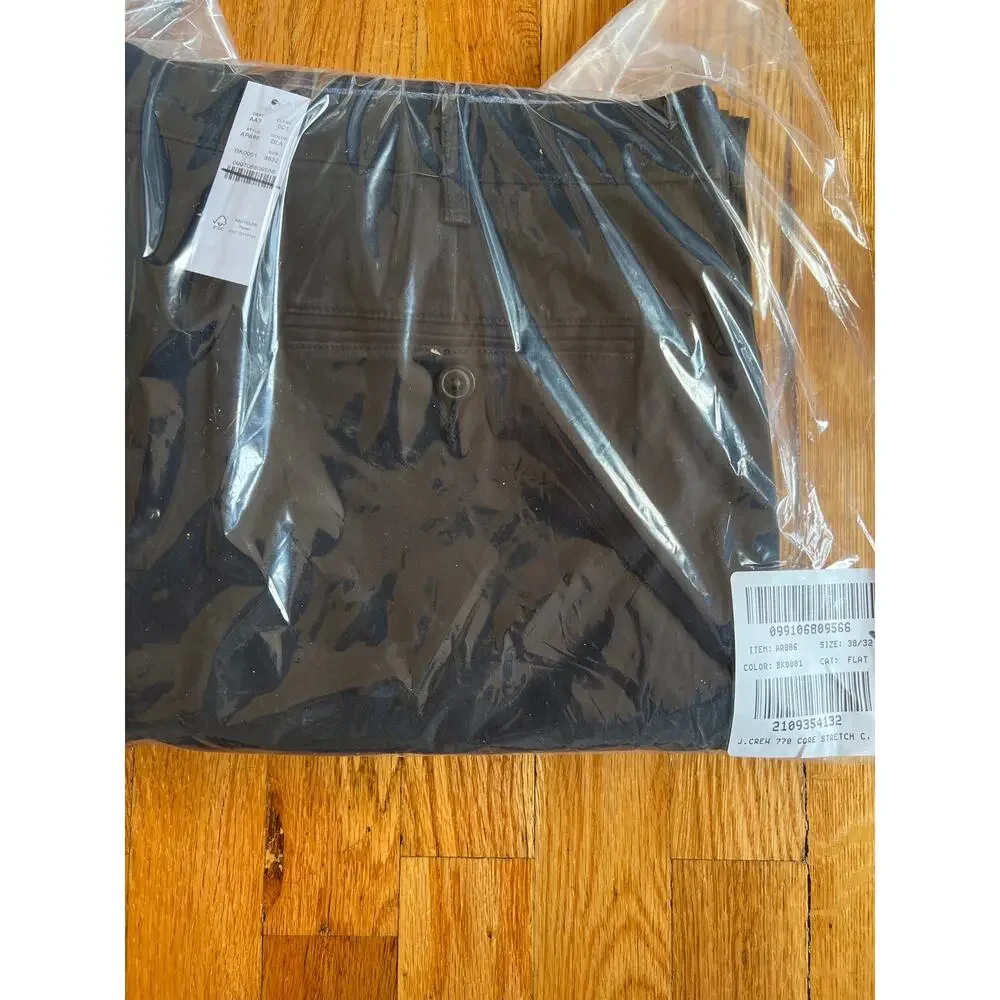 J. Crew 770 Straight-fit stretch chino pant in Black NWT size 38/32